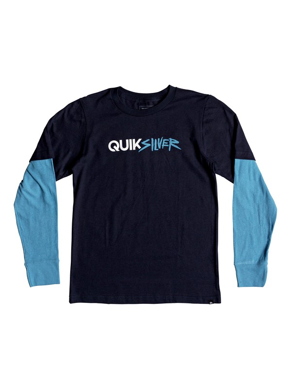 quiksilver, Boy's 8-16 Opposites Attract Long Sleeve Tee, NAVY BLAZER (byj0) 0 Boy's 8-16 Opposites Attract Long Sleeve Tee Blue AQBZT03420 Quiksilver