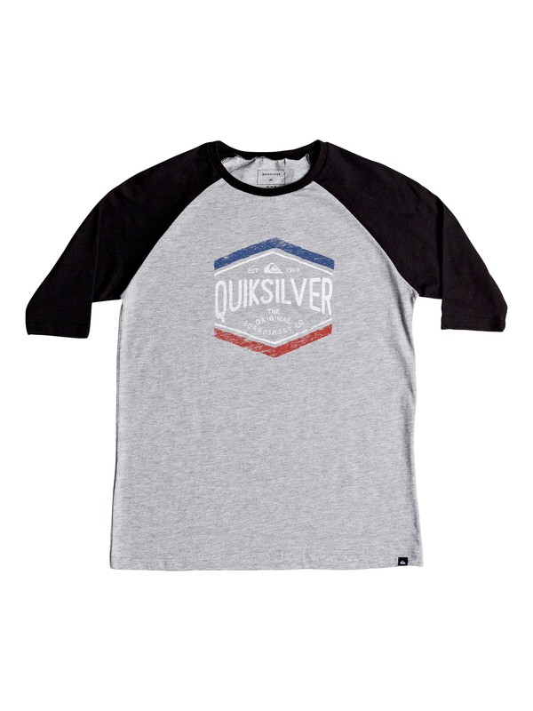 quiksilver, Boy's 8-16 Sketchy Member 3/4 Sleeve Tee, ATHLETIC HEATHER (sgrh) 0 Boy's 8-16 Sketchy Member 3/4 Sleeve Tee Grey AQBZT03424 Quiksilver