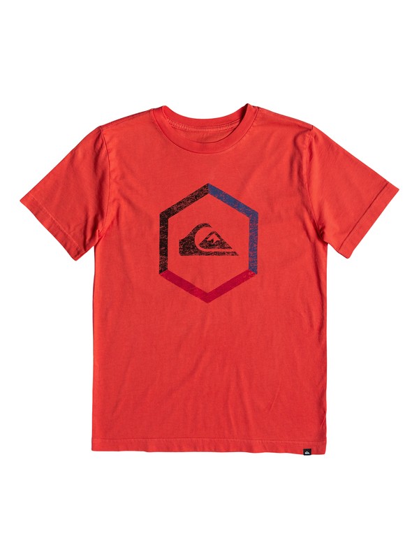 quiksilver, Boy's 8-16 Multi Hex Tee, FLAME (rpz0) 0 Boy's 8-16 Multi Hex Tee Red AQBZT03458 Quiksilver