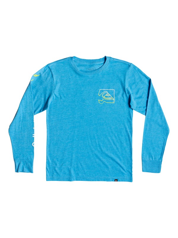 quiksilver, Boy's 8-16 Quik Distortion Long Sleeve Tee, MALIBU HEATHER (bmah) 0 Boy's 8-16 Quik Distortion Long Sleeve Tee Blue AQBZT03469 Quiksilver