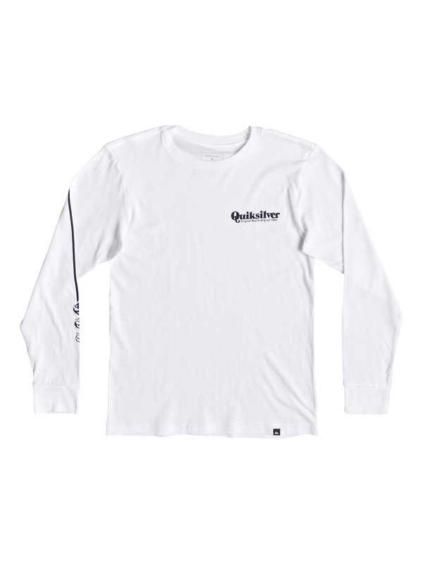 quiksilver, Boy's 8-16 Fineline Long Sleeve Tee, WHITE (wbb0) 0 Boy's 8-16 Fineline Long Sleeve Tee White AQBZT03471 Quiksilver