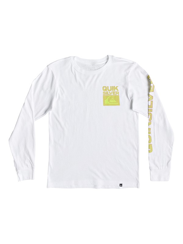 quiksilver, Boy's 8-16 Pixel Screen Long Sleeve Tee, WHITE (wbb0) 0 Boy's 8-16 Pixel Screen Long Sleeve Tee White AQBZT03472 Quiksilver