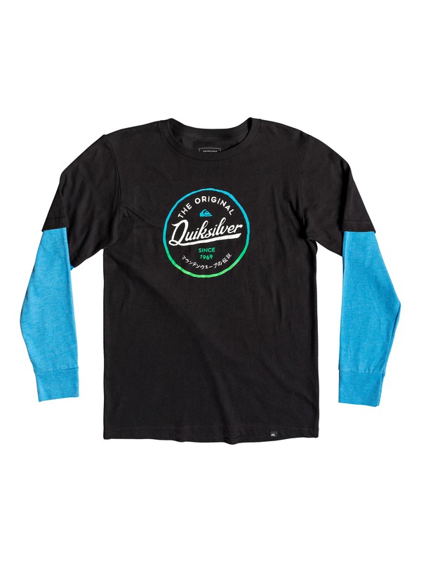 quiksilver, Boy's 8-16 Japan Circle Tech Long Sleeve Tee, BLACK (kvj0) 0 Boy's 8-16 Japan Circle Tech Long Sleeve Tee Black AQBZT03509 Quiksilver