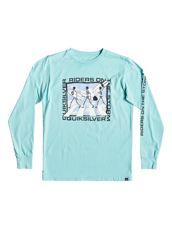 quiksilver, Boy's 8-16 Stormy Rider Long Sleeve Tee, AQUA SPLASH (bzg0) 0 Boy's 8-16 Stormy Rider Long Sleeve Tee Blue AQBZT03528 Quiksilver