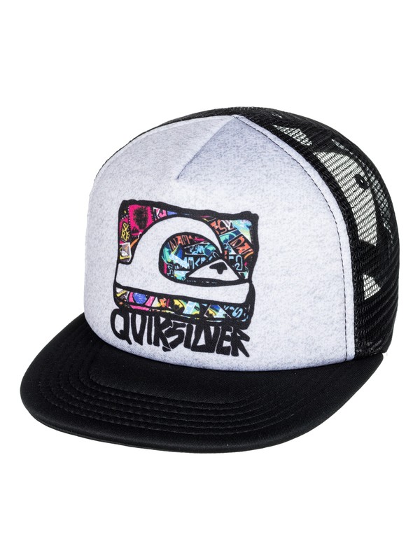 quiksilver, Baby Mix Tape Trucker Hat, GREY HEATHER (knfh) 0 Baby Mix Tape Trucker Hat AQIHA03072 Quiksilver