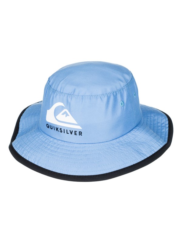 quiksilver, Baby Real Gel Bucket Cap, SILVER LAKE BLUE (bjq0) 0 Baby Real Gel Bucket Cap AQIHA03075 Quiksilver