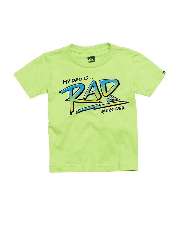 quiksilver, Baby Dad Is Rad T-Shirt, LIME GREEN (gjz0) 0 Baby Dad Is Rad T-Shirt AQIZT00082 Quiksilver