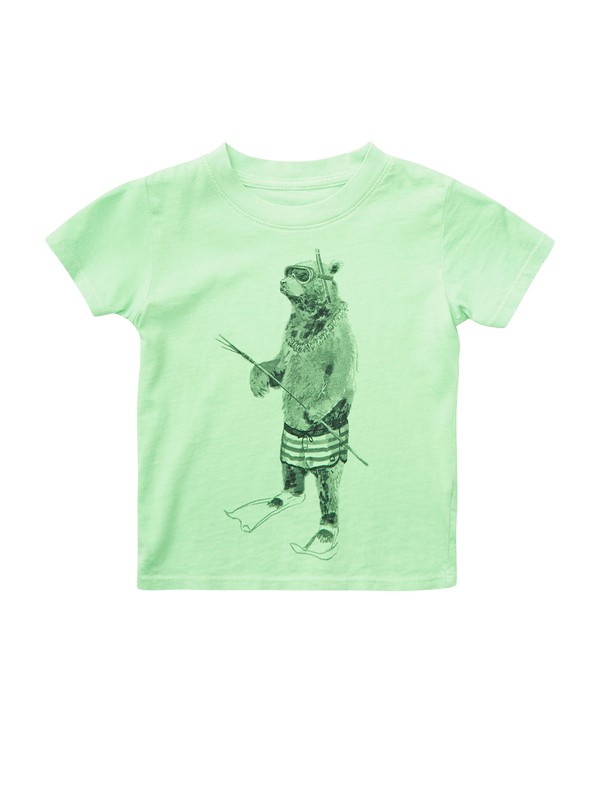 quiksilver, Baby Island Bear T-shirt, NEON GREEN (gkq0) 0 Baby Island Bear T-shirt AQIZT00092 Quiksilver