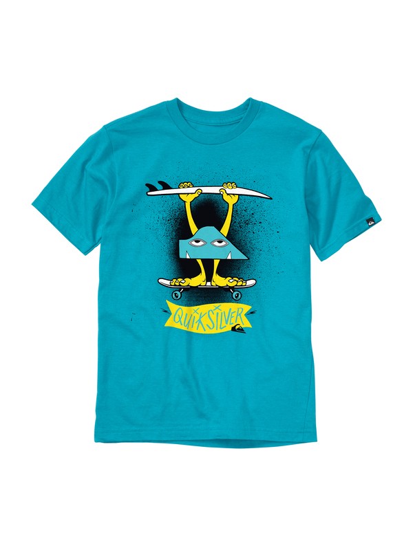quiksilver, Baby Grem Grom T-Shirt, TILE BLUE (bny0) 0 Baby Grem Grom T-Shirt AQIZT00113 Quiksilver