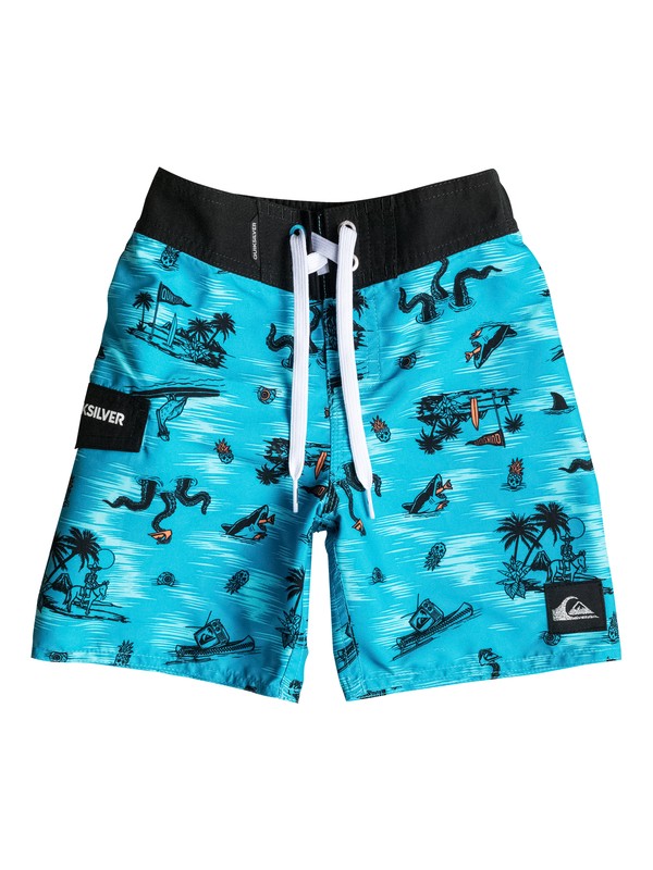 quiksilver, Boys 4-7 In Water 19" Boardshorts, HAWAIIAN OCEAN (bmj0) 0 Boys 4-7 In Water 19" Boardshorts AQKBS03042 Quiksilver