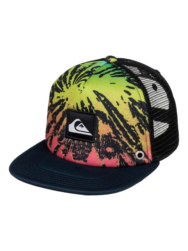 quiksilver, Boardies - Trucker Cap, GLITCHED FIERY CORAL (mkz6) 0 Boardies - Trucker Cap AQKHA03101 Quiksilver