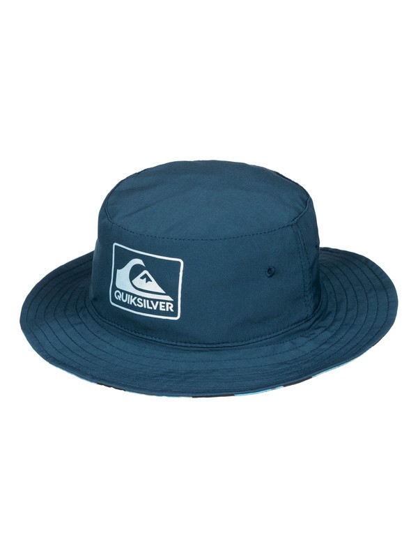 quiksilver, Boys 2-7 Sunny Reversible Sun Protection Hat, BP CHECKS DARK DENIM (brq6) 0 Boys 2-7 Sunny Reversible Sun Protection Hat AQKHA03106 Quiksilver