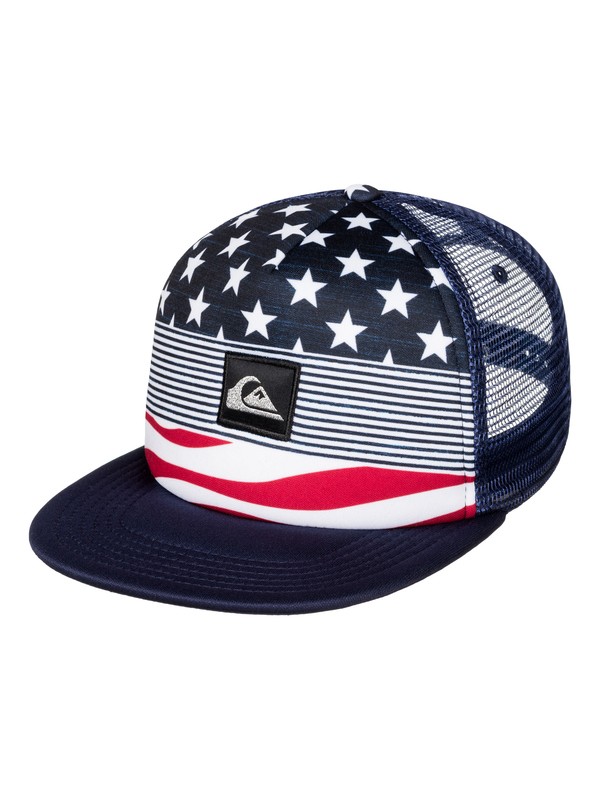 quiksilver, Boardies - Trucker Cap, STAR SPANGLED STRIPE (rrd6) 0 Boardies - Trucker Cap AQKHA03164 Quiksilver