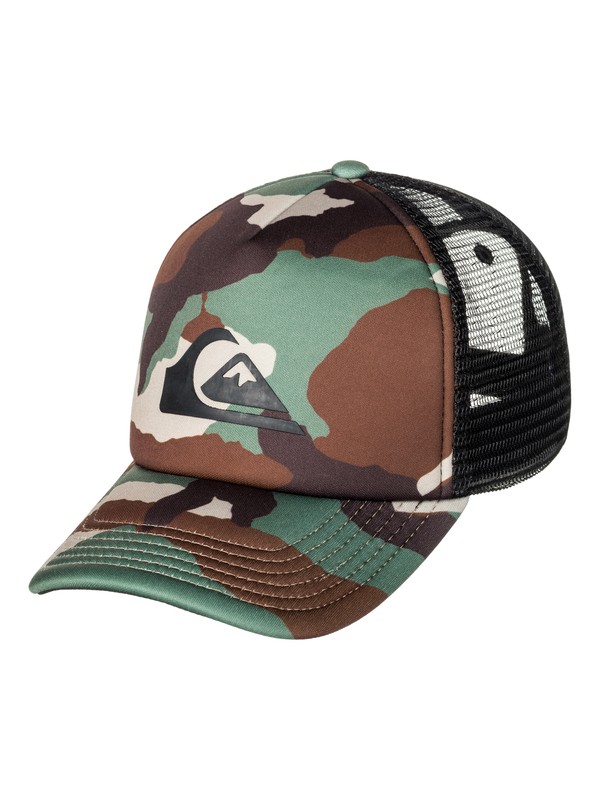 quiksilver, Boy's 2-7 Snaption Trucker Hat, CAMO (gra0) 0 Boy's 2-7 Snaption Trucker Hat AQKHA03180 Quiksilver
