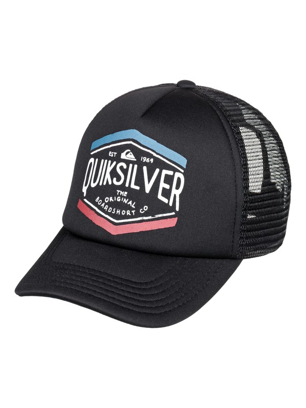 quiksilver, Boy's 2-7 Crocked Out Trucker Hat, BLACK (kvj0) 0 Boy's 2-7 Crocked Out Trucker Hat Black AQKHA03210 Quiksilver