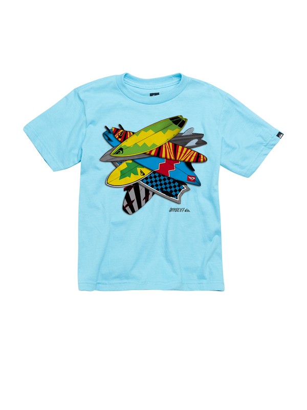 quiksilver, Boys 2-7 Dogpile T-Shirt, LAGOON (bhr0) 0 Boys 2-7 Dogpile T-Shirt AQKZT00222 Quiksilver