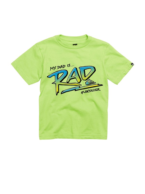 quiksilver, Boys 2-7 Dad Is Rad T-Shirt, LIME GREEN (gjz0) 0 Boys 2-7 Dad Is Rad T-Shirt AQKZT00247 Quiksilver