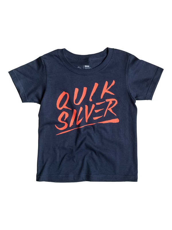 quiksilver, Boys4-7 Slash Script T-Shirt, NAVY BLAZER (byj0) 0 Boys4-7 Slash Script T-Shirt AQKZT03056 Quiksilver
