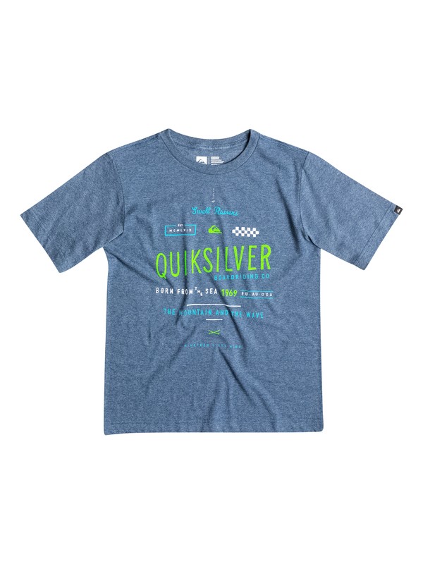 quiksilver, Boys 2-4 Moto Tee, DARK DENIM HEATHER (brqh) 0 Boys 2-4 Moto Tee AQKZT03072 Quiksilver