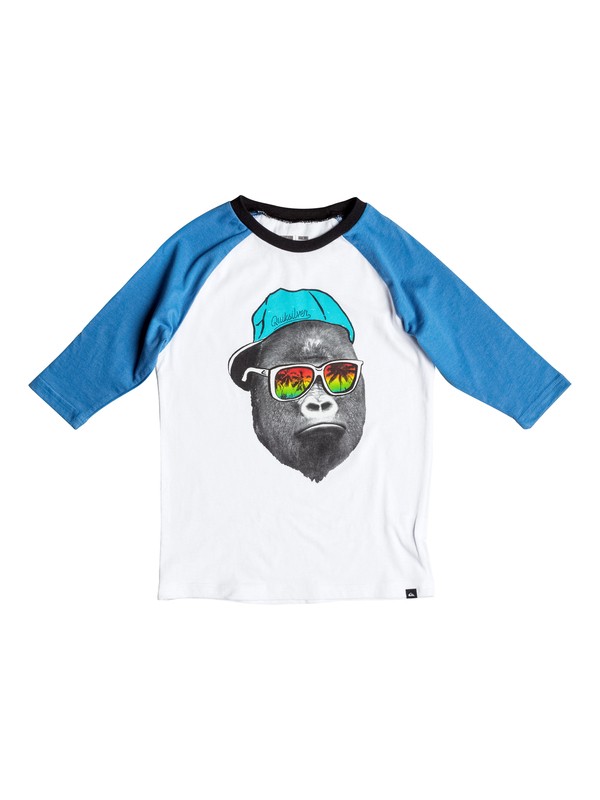 quiksilver, Boy's 8-16 Kong Business Raglan 3/4 Sleeve Tee, STAR SAPPHIRE (bnj0) 0 Boy's 8-16 Kong Business Raglan 3/4 Sleeve Tee AQKZT03128 Quiksilver