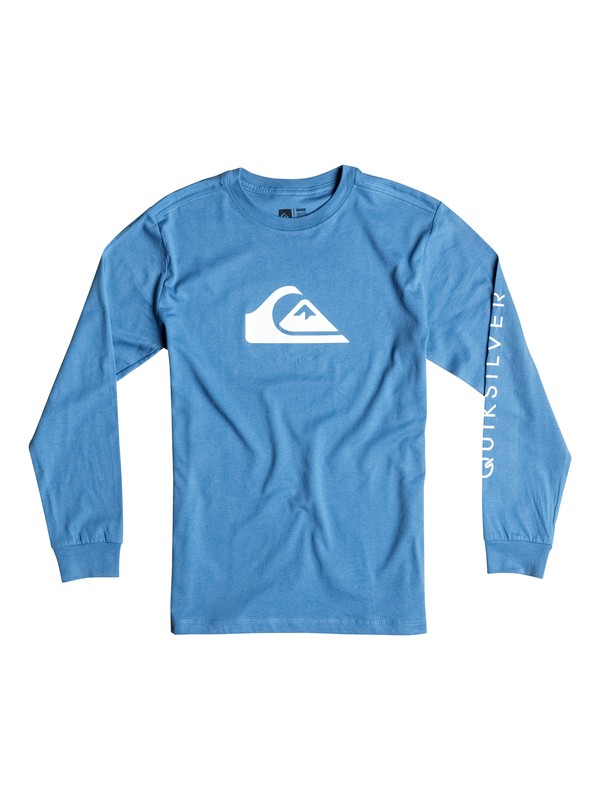quiksilver, Boy's 2-7 Mountain & Wave Logo Long Sleeve Tee, STAR SAPPHIRE (bnj0) 0 Boy's 2-7 Mountain & Wave Logo Long Sleeve Tee AQKZT03129 Quiksilver