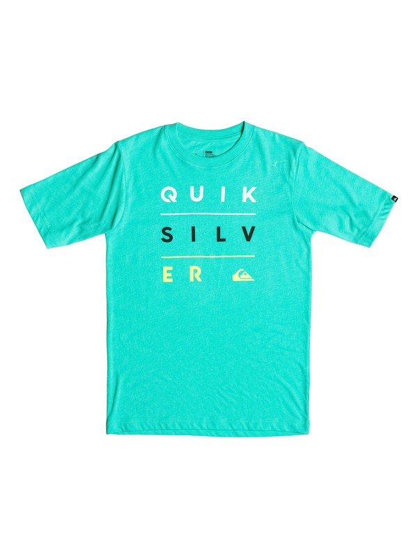 quiksilver, Boys 4-7 Yardage Stack T-Shirt, POOL GREEN HEATHER (gmjh) 0 Boys 4-7 Yardage Stack T-Shirt AQKZT03137 Quiksilver