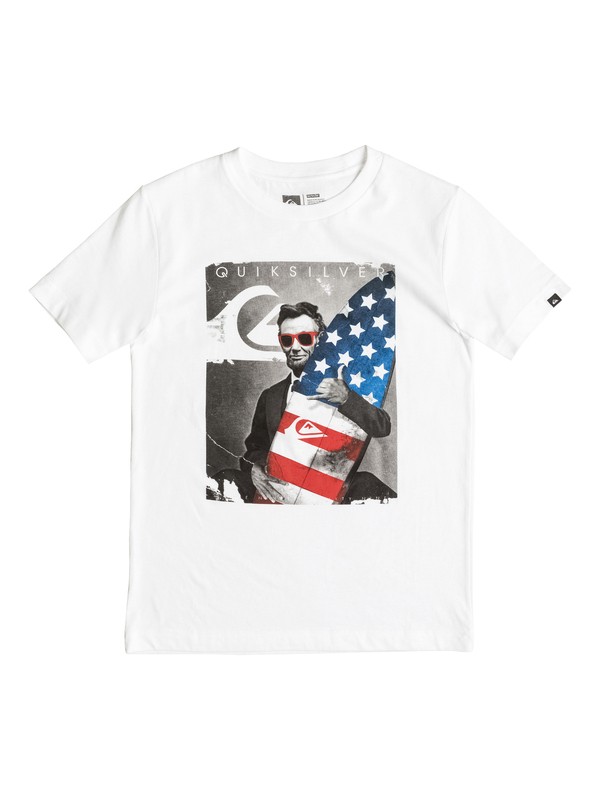quiksilver, Boys 4-7 ABE T-Shirt, WHITE (wbb0) 0 Boys 4-7 ABE T-Shirt AQKZT03157 Quiksilver