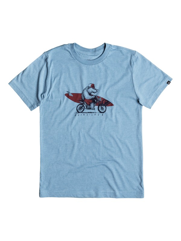 quiksilver, Boy's 2-7 Bear On Da Way Tee, NIAGARA HEATHER (bkth) 0 Boy's 2-7 Bear On Da Way Tee AQKZT03191 Quiksilver