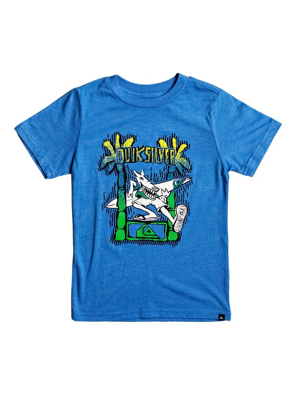 quiksilver, Boy's 2-7 Palm Dog Tee, TURKISH SEA HEATHER (bqsh) 0 Boy's 2-7 Palm Dog Tee Blue AQKZT03252 Quiksilver