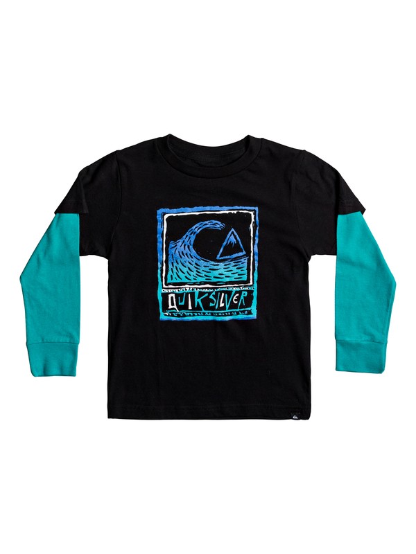 quiksilver, Boy's 2-7 Peaks Long Sleeve Tee, BLACK (kvj0) 0 Boy's 2-7 Peaks Long Sleeve Tee AQKZT03288 Quiksilver