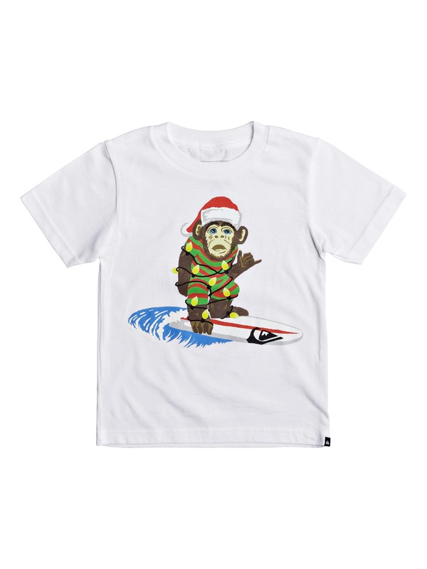 quiksilver, Boy's 2-7 Santa Surf Monkey Tee, WHITE (wbb0) 0 Boy's 2-7 Santa Surf Monkey Tee AQKZT03292 Quiksilver