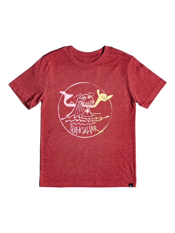 quiksilver, Boy's 2-7 Monster Shakka Tee, GARNET HEATHER (rqkh) 0 Boy's 2-7 Monster Shakka Tee Red AQKZT03365 Quiksilver