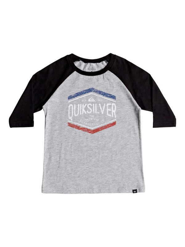 quiksilver, Boy's 2-7 Sketchy Member 3/4 Sleeve Tee, ATHLETIC HEATHER (sgrh) 0 Boy's 2-7 Sketchy Member 3/4 Sleeve Tee Grey AQKZT03373 Quiksilver