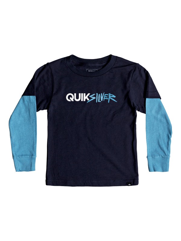 quiksilver, Boy's 2-7 Opposites Attract Long Sleeve Tee, NAVY BLAZER (byj0) 0 Boy's 2-7 Opposites Attract Long Sleeve Tee Blue AQKZT03374 Quiksilver