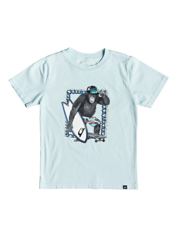 quiksilver, Boy's 2-7 Hello Monkey Tee, AQUATIC (bfm0) 0 Boy's 2-7 Hello Monkey Tee Blue AQKZT03402 Quiksilver