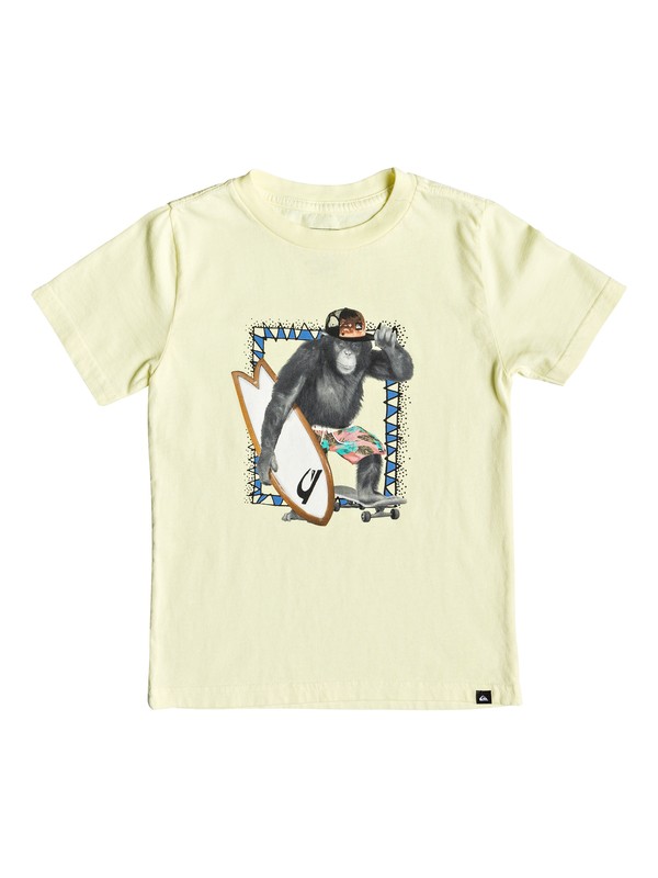 quiksilver, Boy's 2-7 Hello Monkey Tee, LIMELIGHT (yev0) 0 Boy's 2-7 Hello Monkey Tee Yellow AQKZT03402 Quiksilver