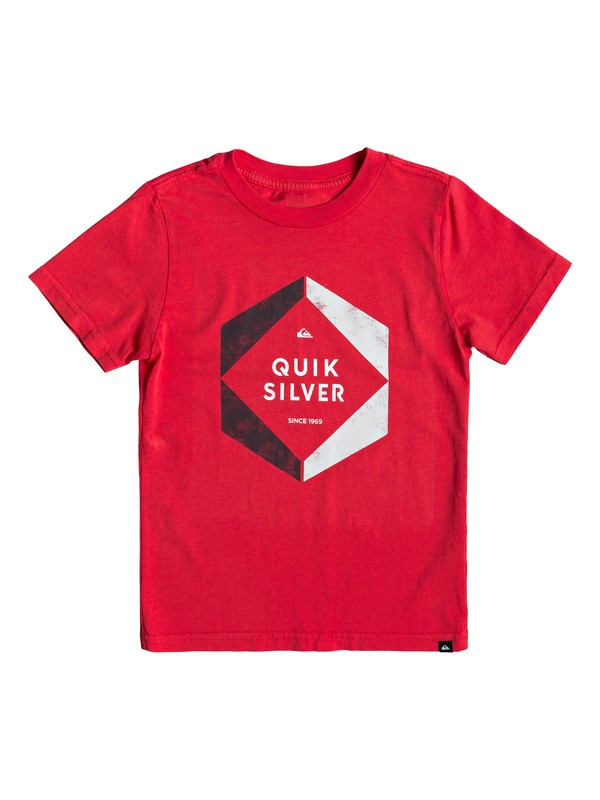 quiksilver, Boy's 2-7 Hexa Logo Tee, HIGH RISK RED (rqc0) 0 Boy's 2-7 Hexa Logo Tee Red AQKZT03427 Quiksilver