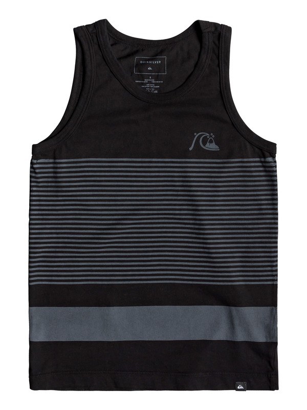 quiksilver, Boy's 2-7 Tijuana Stripe Tank, BLACK (kvj0) 0 Boy's 2-7 Tijuana Stripe Tank Black AQKZT03443 Quiksilver