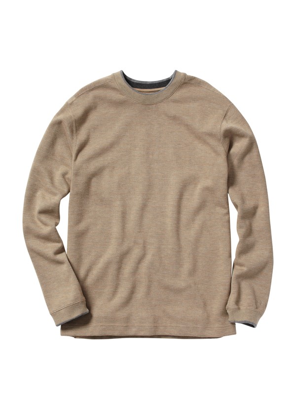 quiksilver, Men's Rock Lagoon 2 Crew Pullover Sweatshirt, CLIFF (plp0) 0 Men's Rock Lagoon 2 Crew Pullover Sweatshirt AQMFT00012 Quiksilver