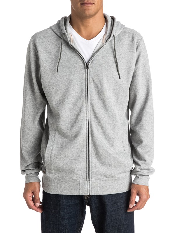 quiksilver, Waterman Comrade Zip-Up Hoodie, MOON MIST (sma0) 0 Waterman Comrade Zip-Up Hoodie AQMFT03027 Quiksilver