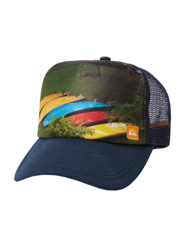 quiksilver, Men's Tunnels Trucker Hat, NIGHT (bsn0) 0 Men's Tunnels Trucker Hat AQMHA00013 Quiksilver