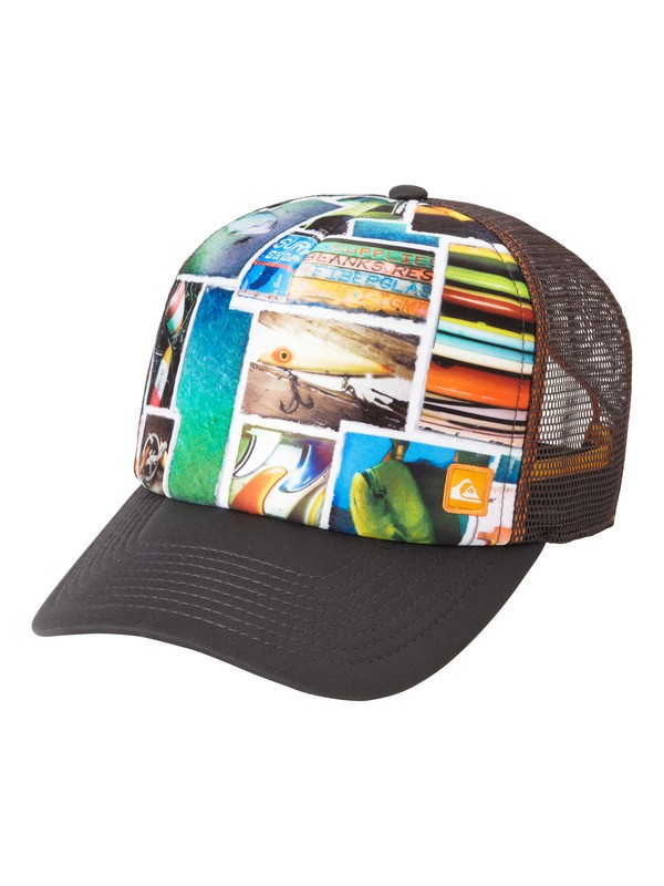 quiksilver, Men's Oceano Trucker Hat, GUNMETAL (kte0) 0 Men's Oceano Trucker Hat AQMHA03005 Quiksilver