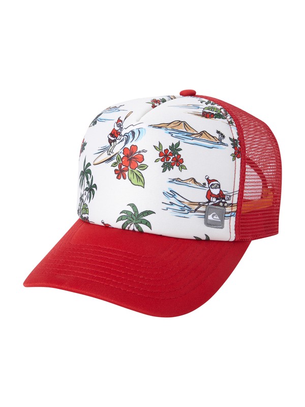 quiksilver, Men's Surfin Santa Trucker Hat, FIRECRACKER (rqv0) 0 Men's Surfin Santa Trucker Hat AQMHA03009 Quiksilver