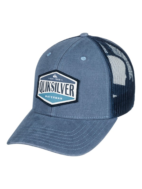 quiksilver, Waterman Wake Baker - Trucker Hat, DARK DENIM (brq0) 0 Waterman Wake Baker - Trucker Hat Blue AQMHA03075 Quiksilver