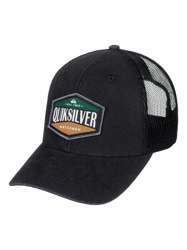 quiksilver, Men Wake Baker Waterman Gorra Trucker, BLACK (kvj0) 0 Men Wake Baker Waterman Gorra Trucker Negro AQMHA03075 Quiksilver