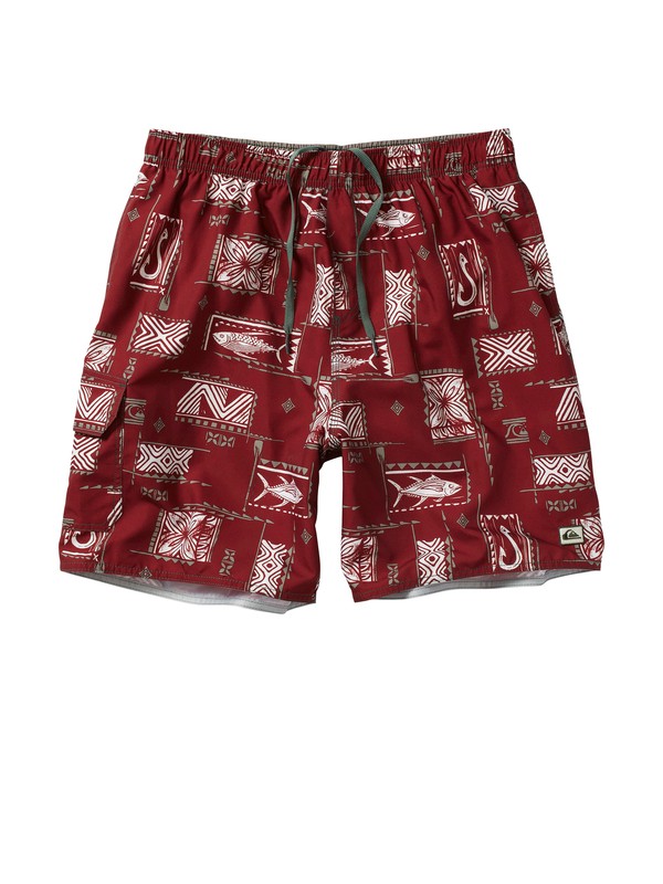 quiksilver, Men's Fish Block Volley Boardshorts, PORT (rqs0) 0 Men's Fish Block Volley Boardshorts AQMJV00007 Quiksilver
