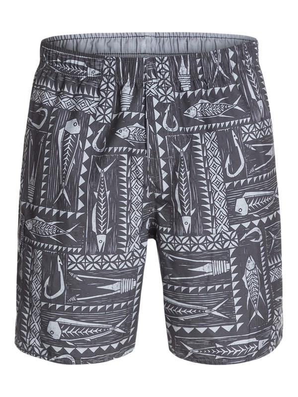 quiksilver, Men's Gone Fishing Lightweight Volleys, GUNMETAL (kte0) 0 Men's Gone Fishing Lightweight Volleys AQMJV03016 Quiksilver