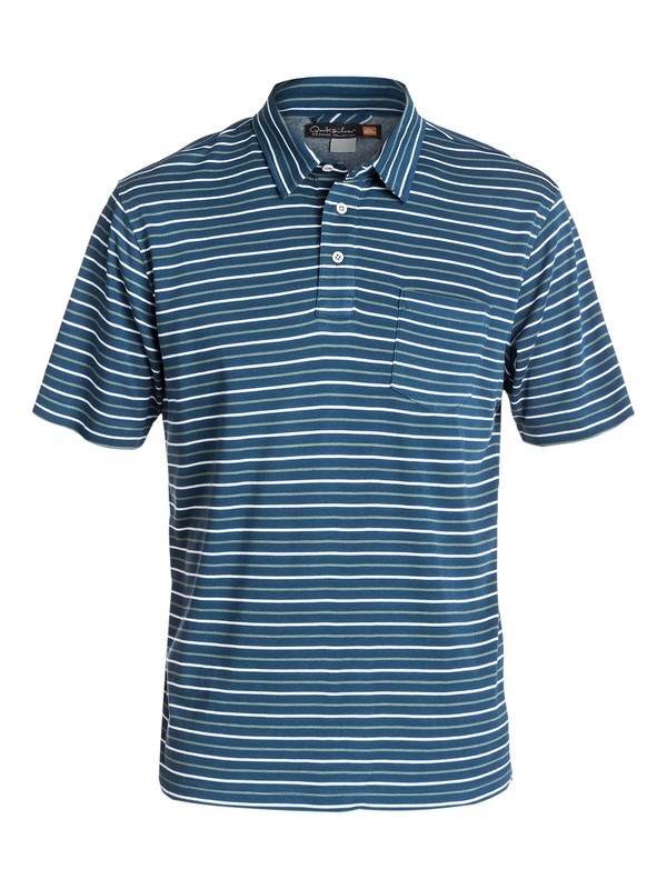 quiksilver, Men's Harborside Stripe Polo Shirt, CELESTIAL (brj0) 0 Men's Harborside Stripe Polo Shirt AQMKT03024 Quiksilver