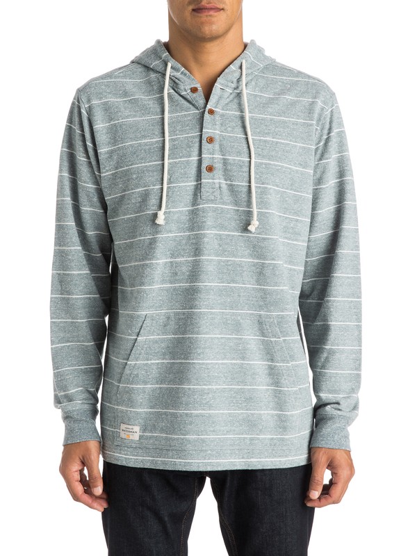 quiksilver, Mens Dawn Patrol Hooded Henley Top, MAJOR BLUE (bsm0) 0 Mens Dawn Patrol Hooded Henley Top AQMKT03040 Quiksilver