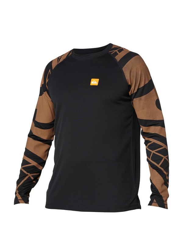 quiksilver, Men's Pacific LS Rashguard, BLACK (blk) 0 Men's Pacific LS Rashguard AQMWR00006 Quiksilver